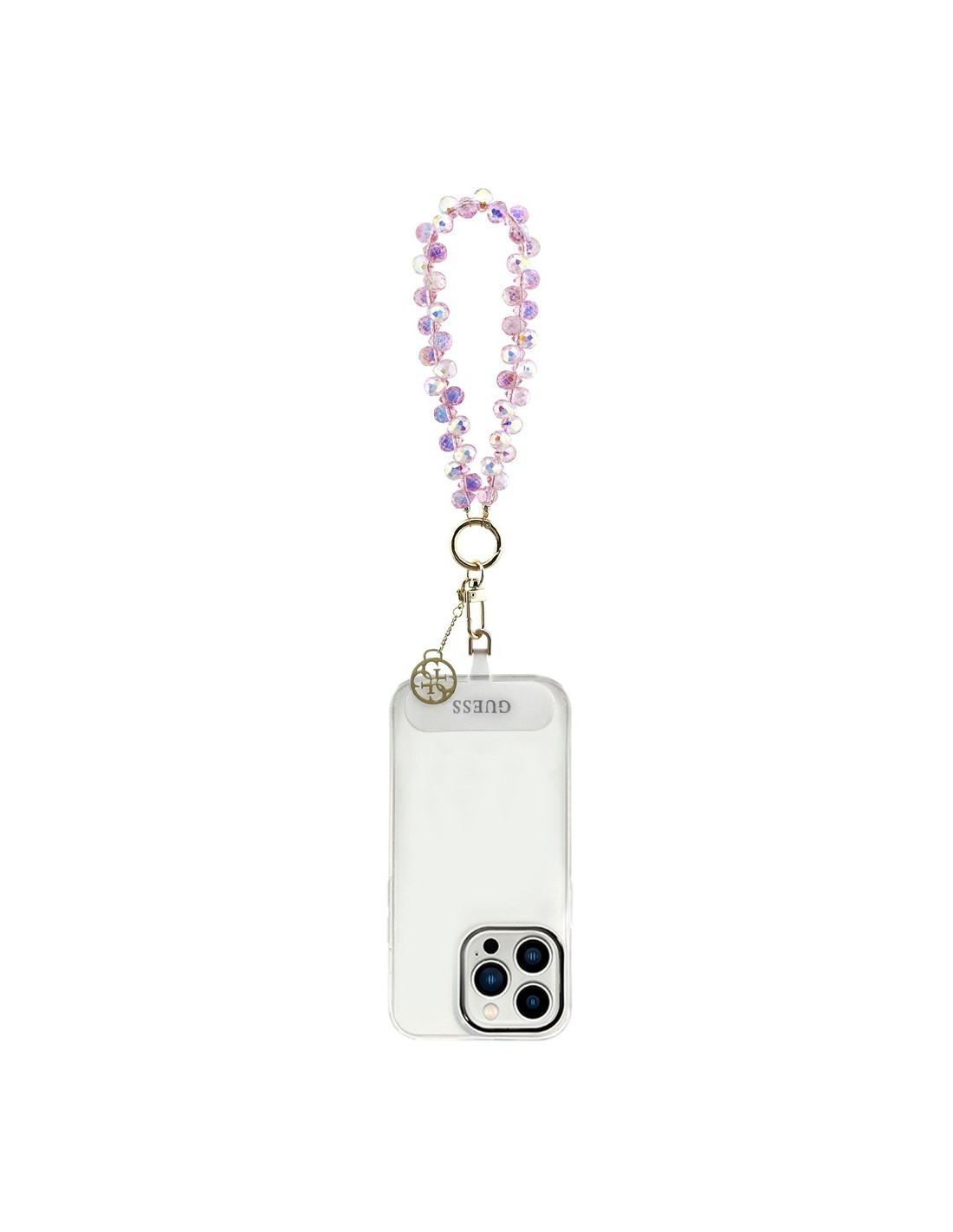 GUESS CORDÓN DE MANO CHARM CRYSTAL ROSA