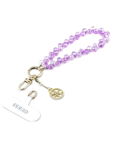 GUESS CORDÓN DE MANO CHARM CRYSTAL MORADO