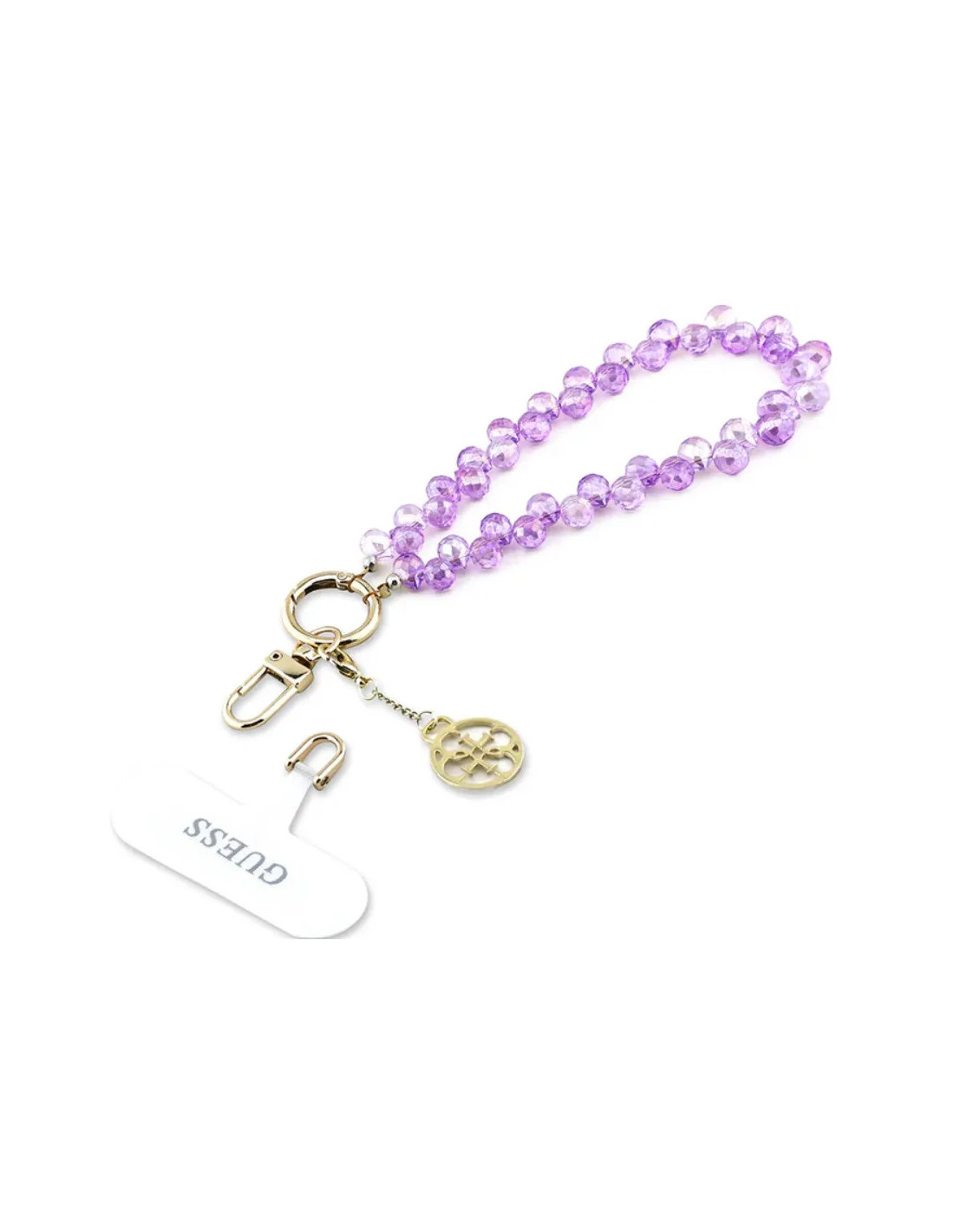 GUESS CORDÓN DE MANO CHARM CRYSTAL MORADO