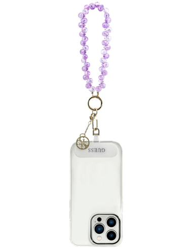GUESS CORDÓN DE MANO CHARM CRYSTAL MORADO