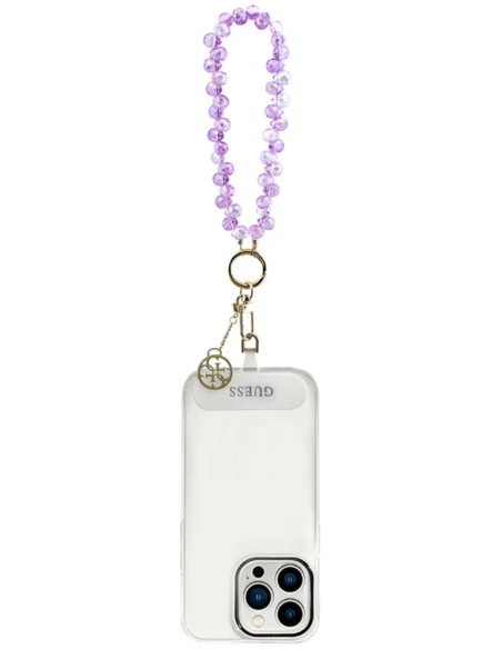 GUESS CORDÓN DE MANO CHARM CRYSTAL MORADO