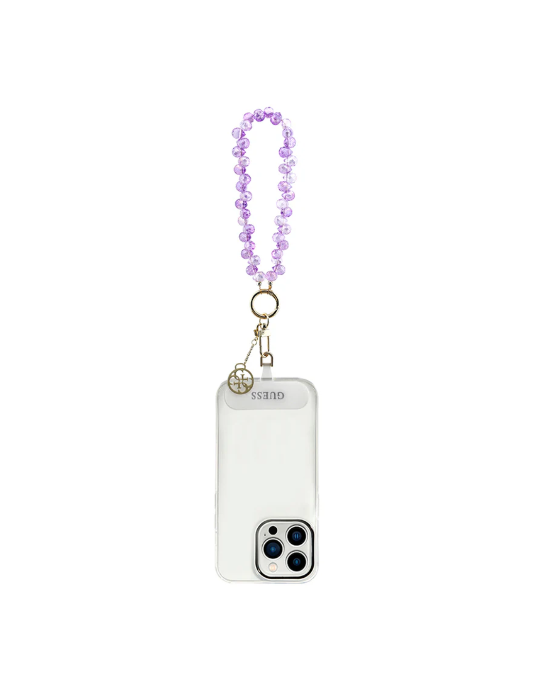 GUESS CORDÓN DE MANO CHARM CRYSTAL MORADO
