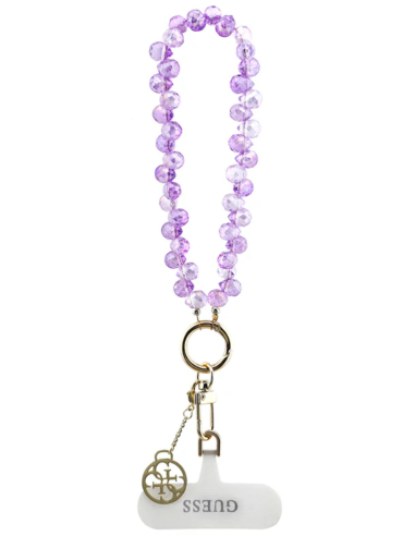 GUESS CORDÓN DE MANO CHARM CRYSTAL MORADO