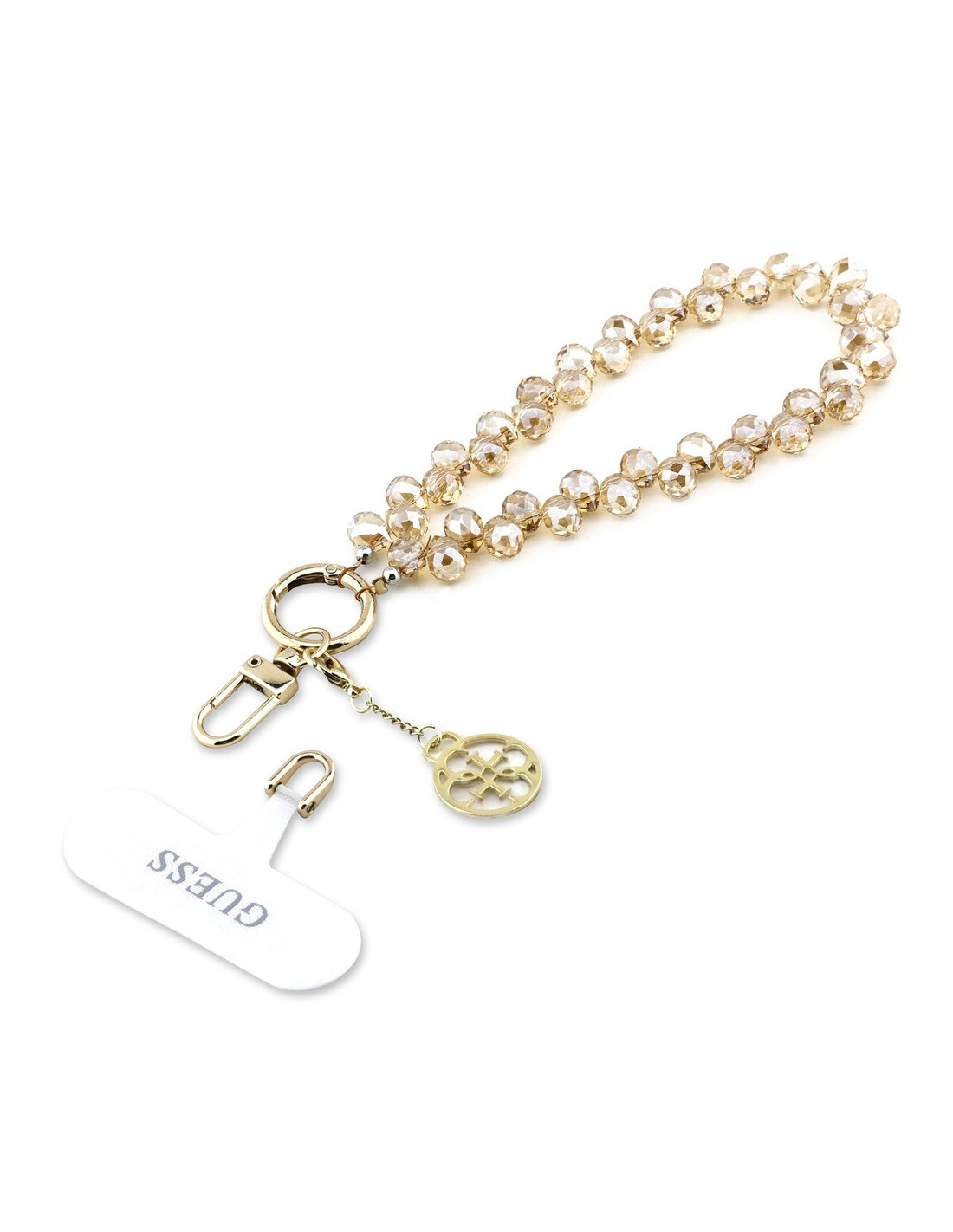 GUESS CORDÓN DE MANO CHARM CRYSTAL DORADO