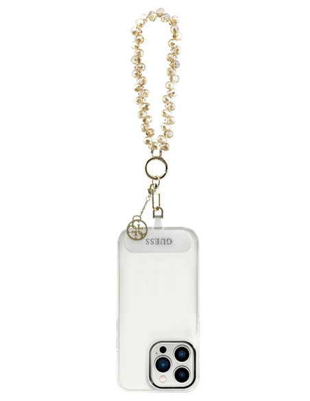 GUESS CORDÓN DE MANO CHARM CRYSTAL DORADO