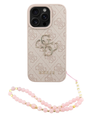 GUESS CARCASA CON CUERDA INCLUIDA ROSA IPHONE 16 PRO MAX