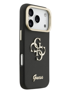 GUESS CARCASA CON SOPORTE EN LA CÁMARA NEGRA IPHONE 17 PRO MAX