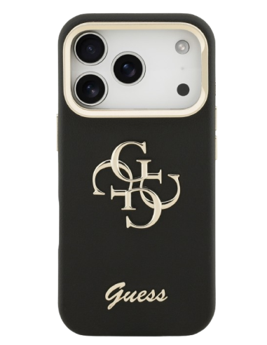 GUESS CARCASA CON SOPORTE EN LA CÁMARA NEGRA IPHONE 17 PRO MAX