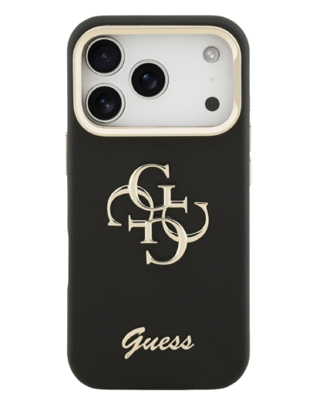 GUESS CARCASA CON SOPORTE EN LA CÁMARA NEGRA IPHONE 17 PRO MAX