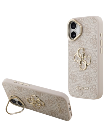 GUESS CARCASA CON SOPORTE EN LA CÁMARA ROSA IPHONE 17