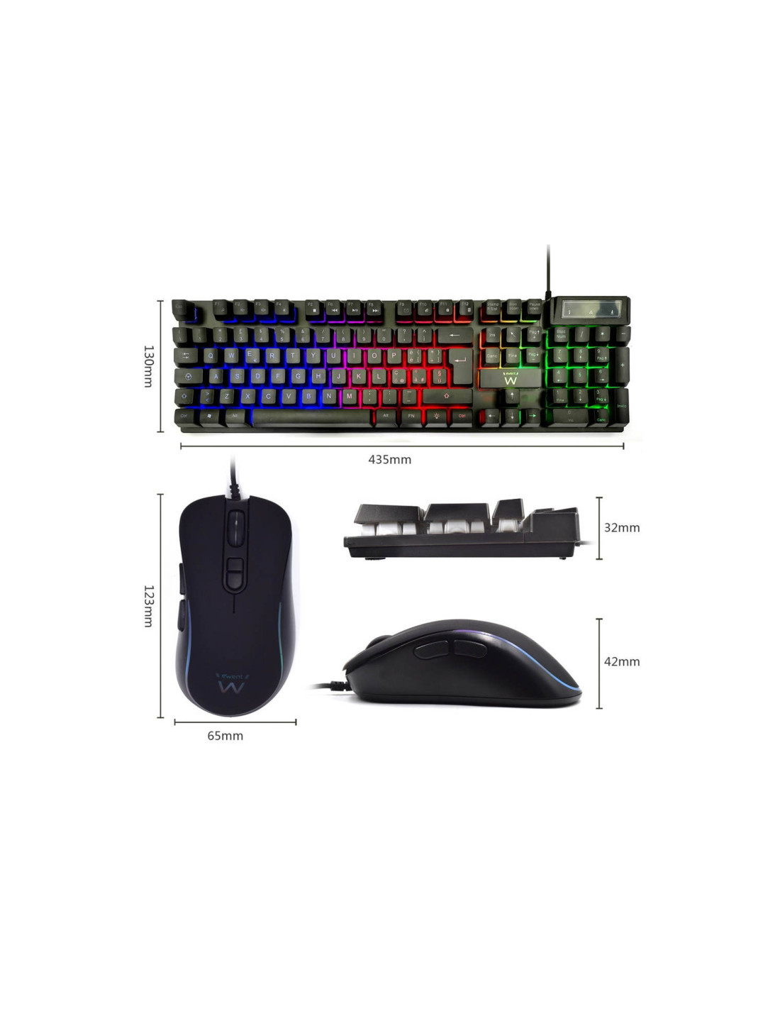 COMBO TECLADO/RATON EWENT PL3201 GAMING USB