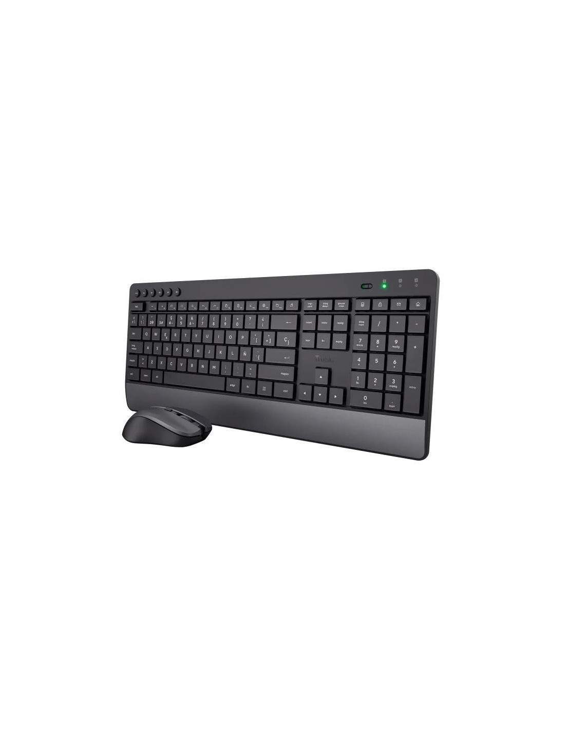 TECLADO + RATON TRUST TREZO WIRELESS BLACK ECO