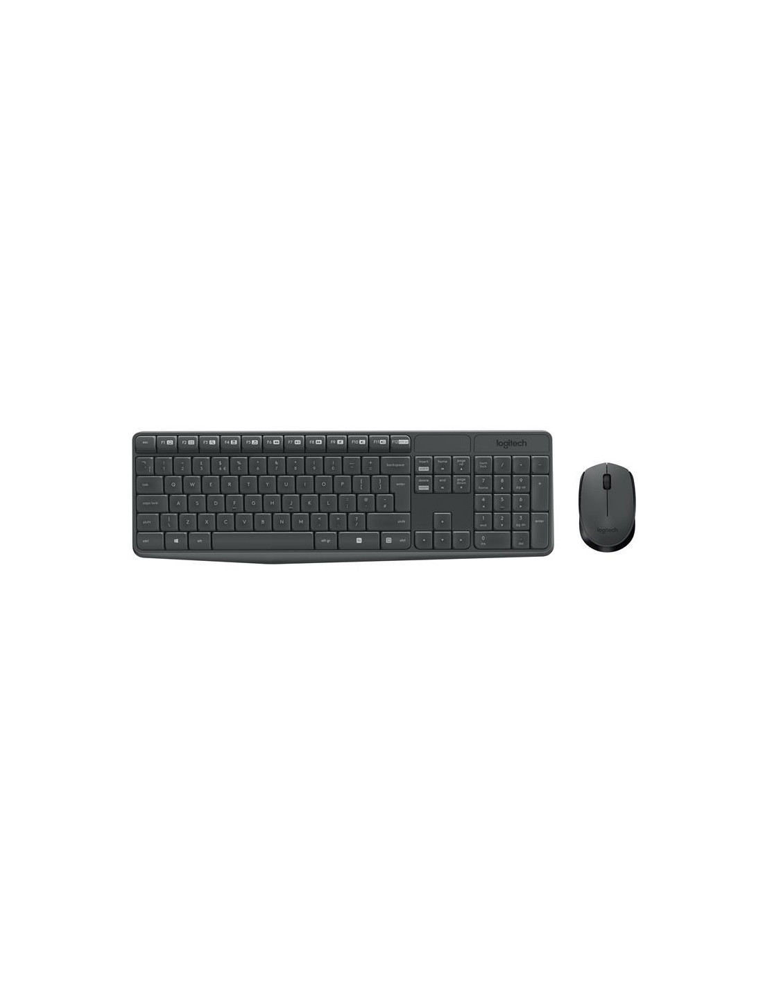 TECLADO + RATON LOGITECH MK235 WIRELESS BLACK