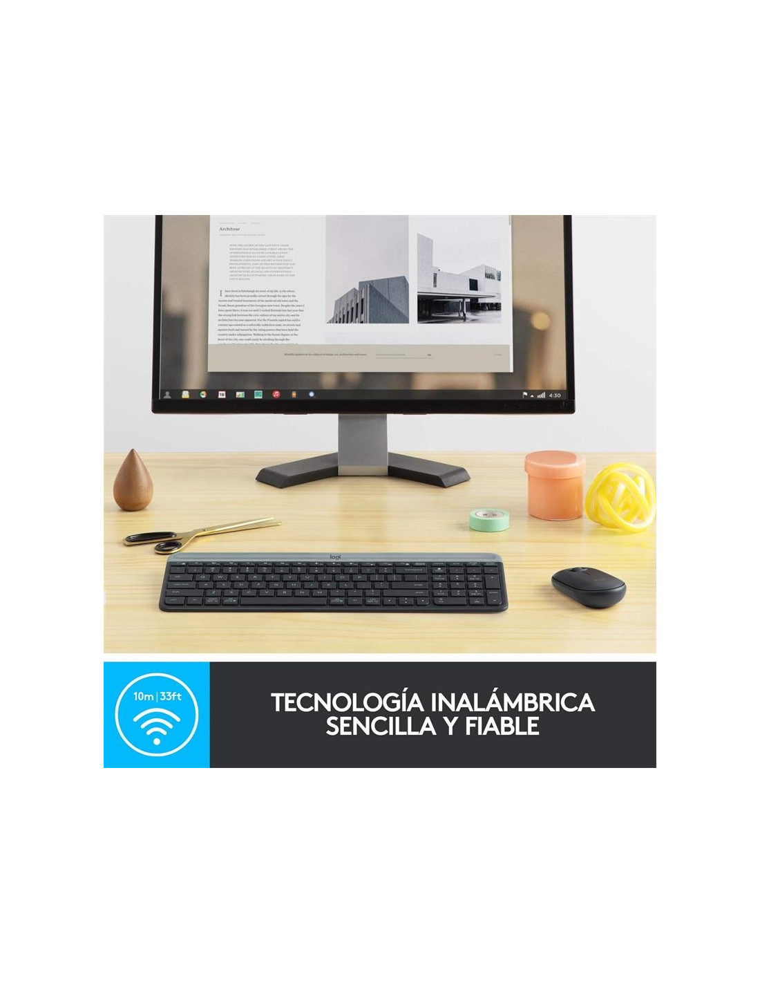 TECLADO + RATON LOGITECH MK470 SLIM WIRELESS SILENT