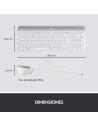 TECLADO + RATON LOGITECH MK470 SLIM WIRELESS SILENT WHITE