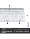 TECLADO + RATON LOGITECH MK470 SLIM WIRELESS SILENT WHITE
