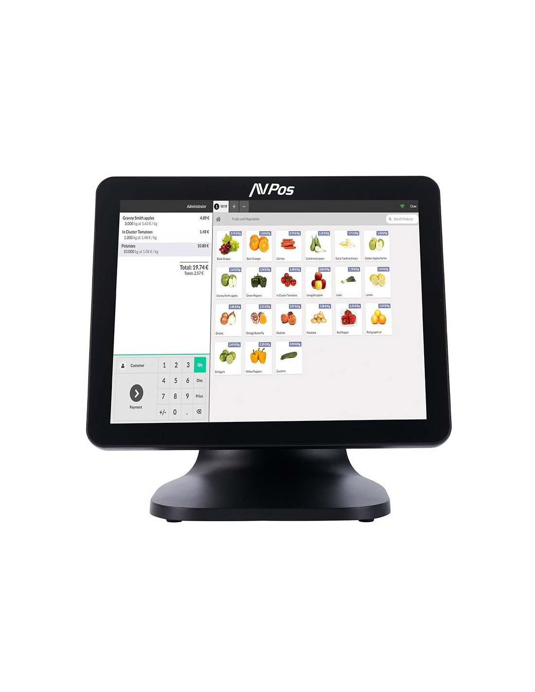 TPV AVPOS K5000 15 ALUMINIO TACTIL INTEL I7/4GB/SSD128GB/W11PRO 3YGARANTIA