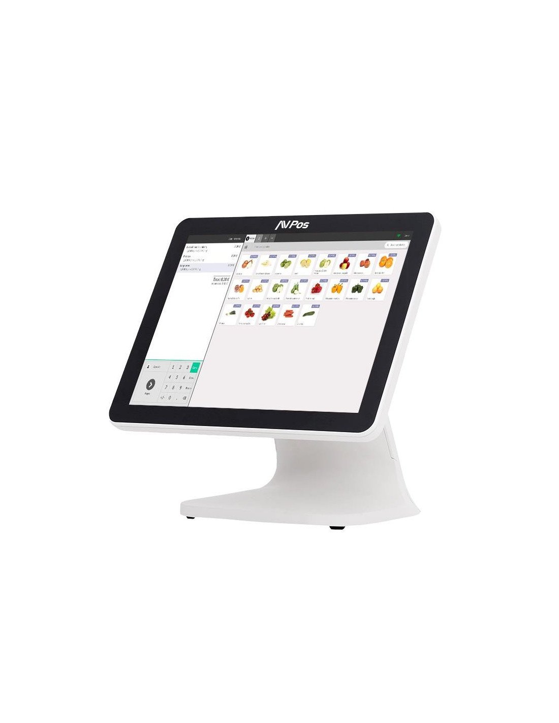 TPV AVPOS K5000 15 ALUMINIO TACTIL I7/8GB/SSD128/W11P WHITE 3YR GARANTIA