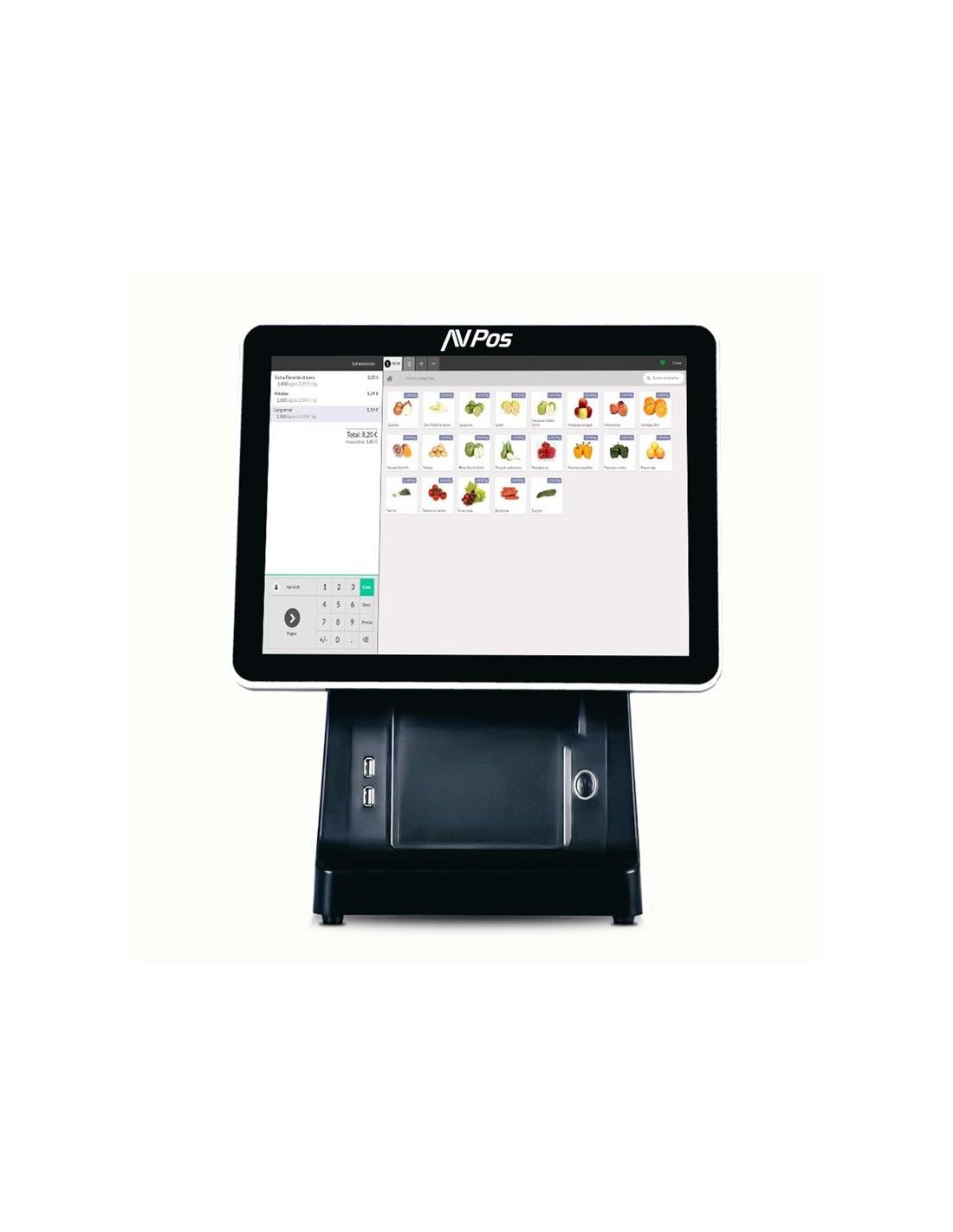 TPV AVPOS K6000 15 I5/8GB/SSD128GB/WIFI+BT/W11P IMPRESORA + 2 PANTALLA