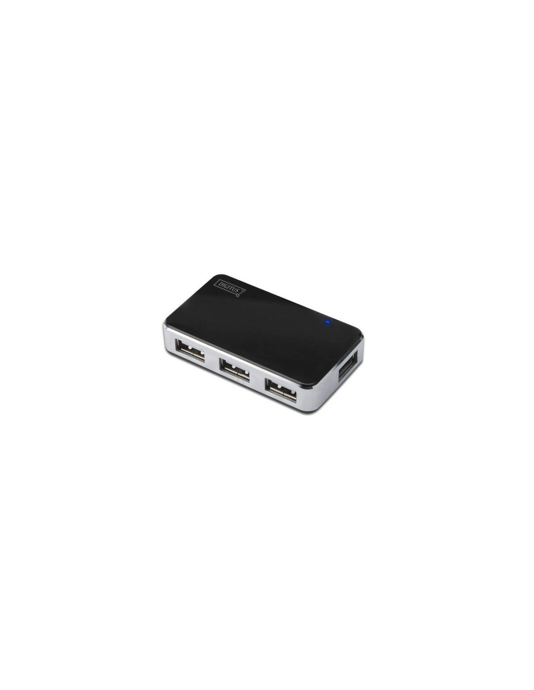 Digitus HUB de interfaz USB 2.0 480 Mbit/s Negro, Plata