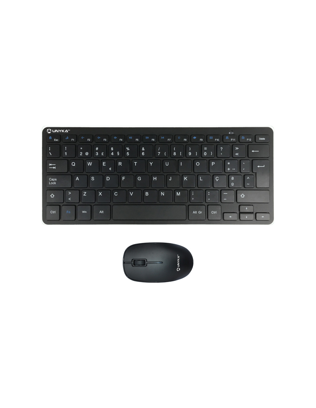 UNYKAch UK505448 teclado Ratón incluido RF inalámbrico QWERTY Portugués Negro
