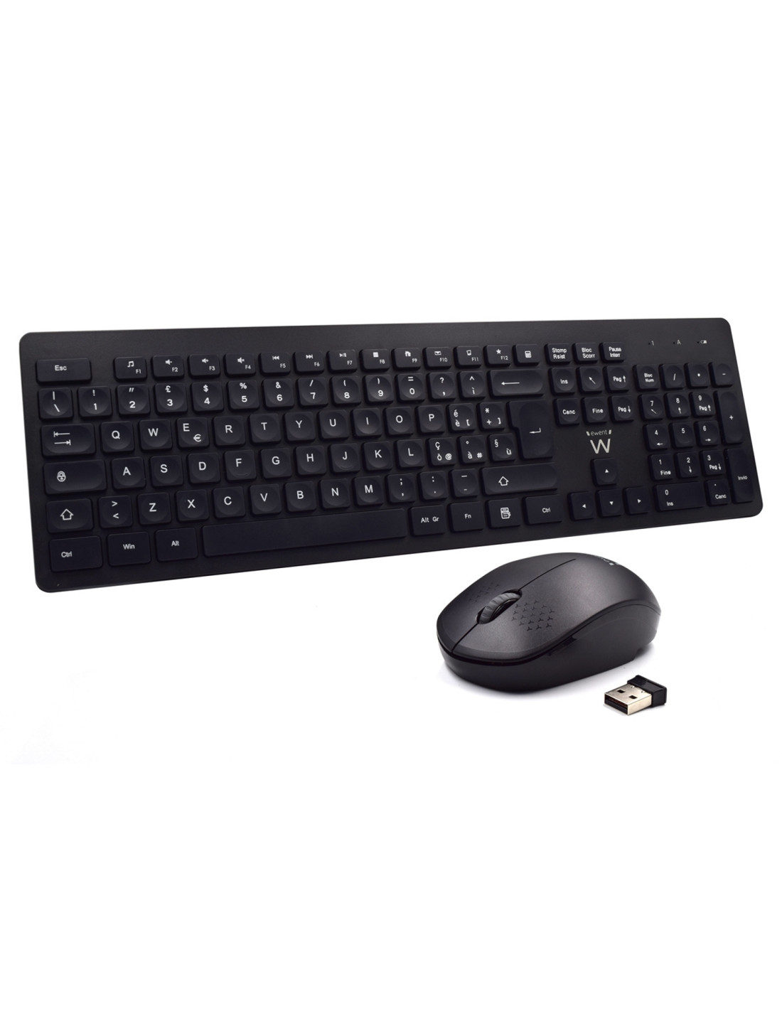 Ewent EW3255 teclado Ratón incluido Universal QWERTY Italiano Negro