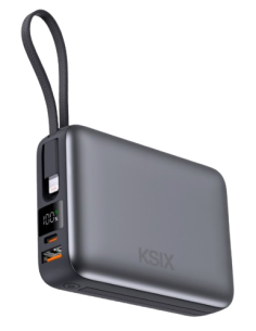 POWERBANK BATERIA EXTERNA KSIX 20.000MAH CON CABLE TIPO C Y LIGHTNING INCLUIDO 22.5W
