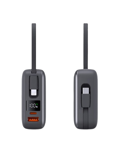 POWERBANK BATERIA EXTERNA KSIX 20.000MAH CON CABLE TIPO C Y LIGHTNING INCLUIDO 22.5W