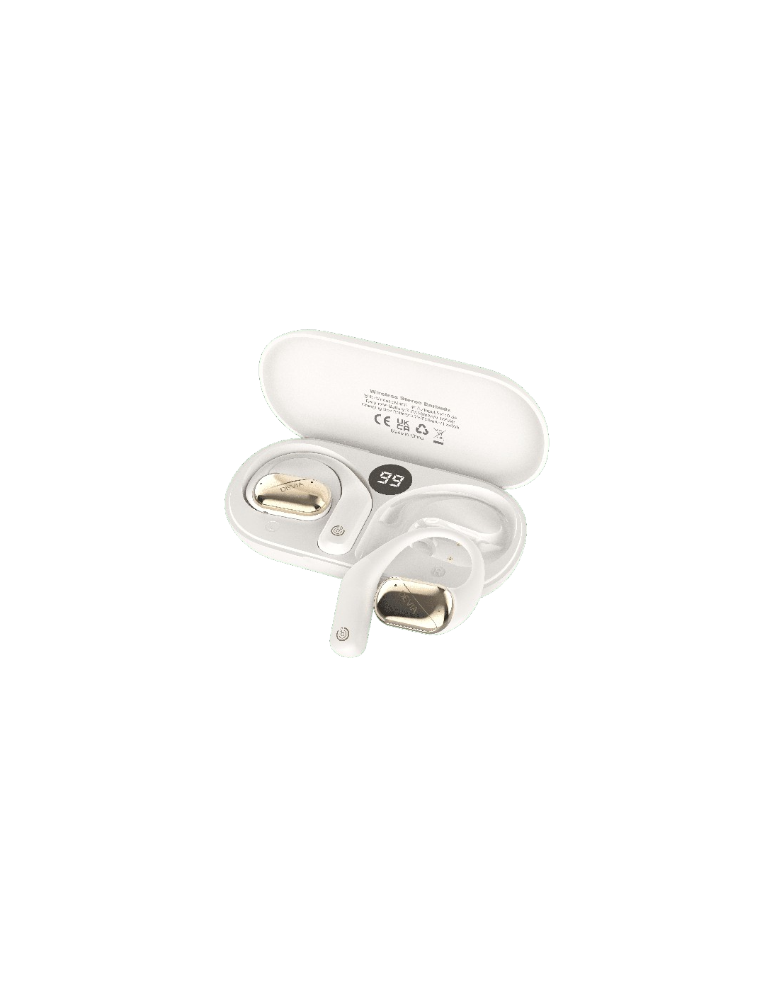 Auricular Bluetooth OWS Lite 1 Devia, Beige.