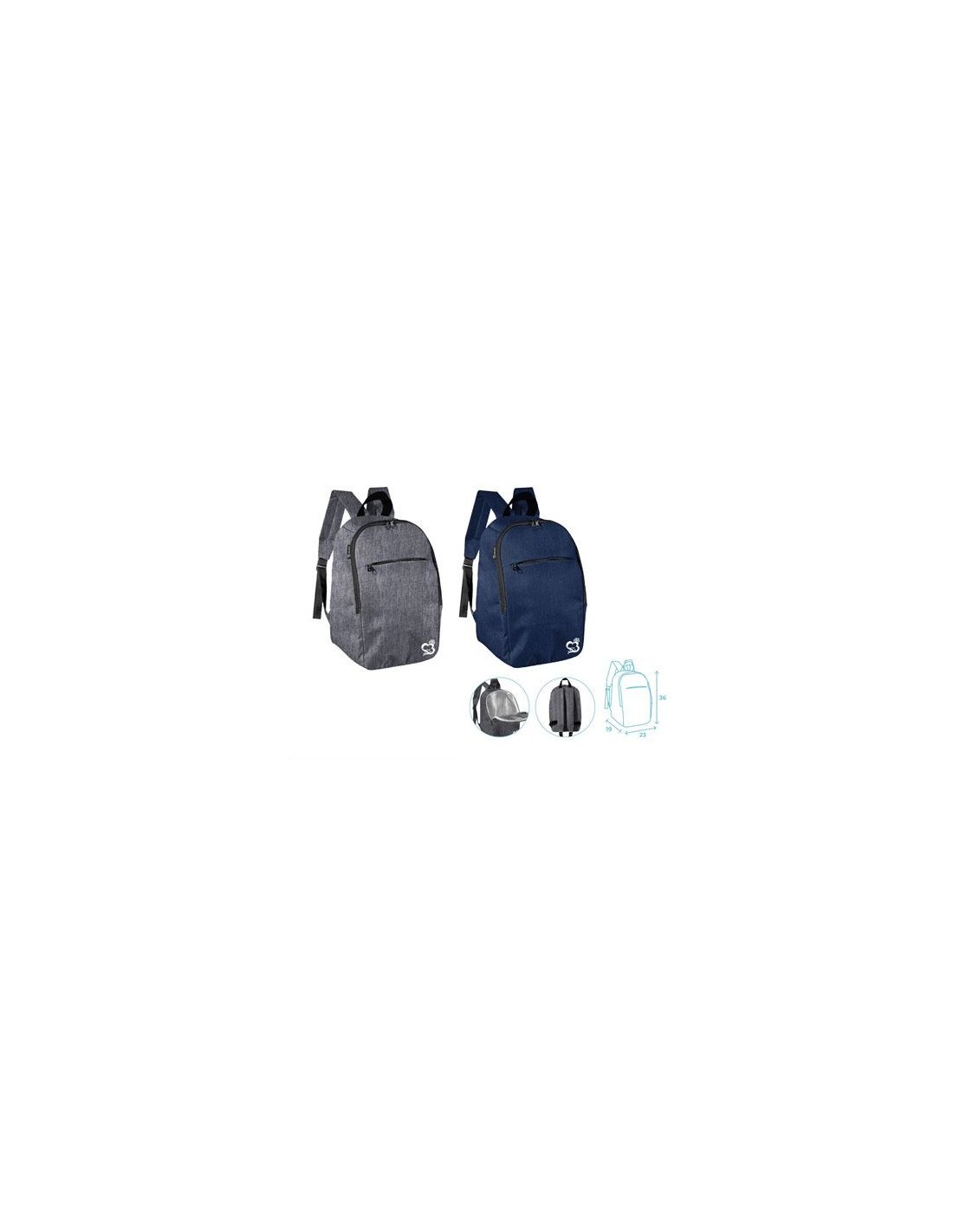 MOCHILA NEVERA POLIESTER 37X23X19 AZUL/GRIS SURTIDO