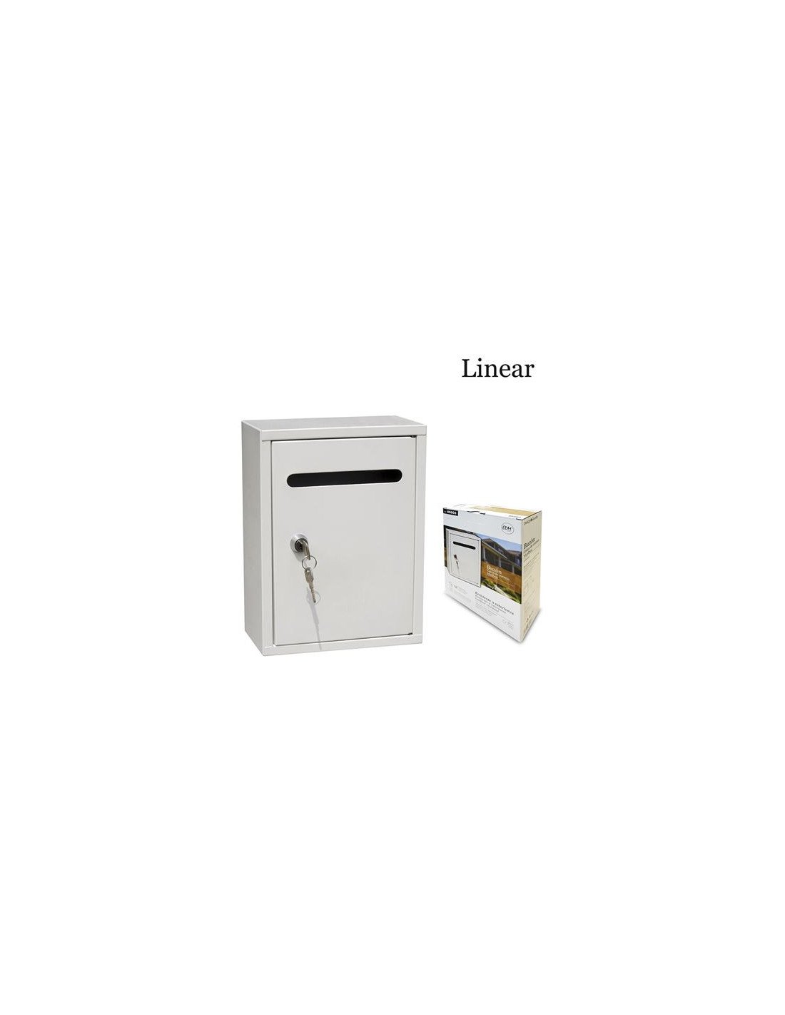 BUZON DE ACERO MODELO LINEAR BLANCO