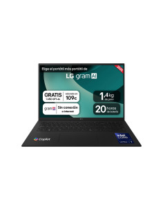 LG Gram 17ZD90T-G.AX88B ordenador portatil Intel Core Ultra 7 255H Portátil 43,2 cm (17") WQXGA 32 GB LPDDR5x-SDRAM 1 TB SSD Wi-