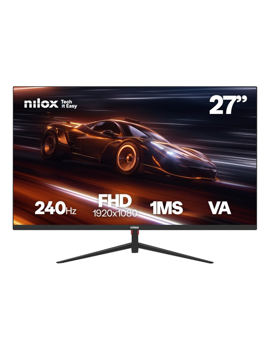 Nilox MONITOR 27 GAMING FHD 240HZ pantalla para PC 68,6 cm (27") 1920 x 1080 Pixeles Full HD LCD Negro