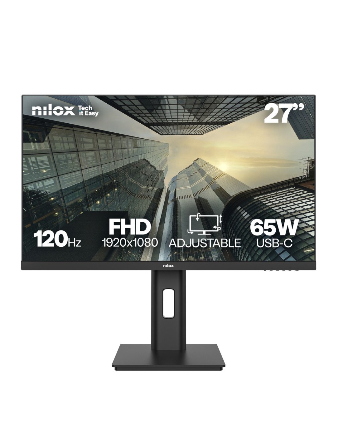 Nilox MONITOR 27 IPS 120 HZ FHD pantalla para PC 68,6 cm (27") 1920 x 1080 Pixeles Full HD LCD Negro