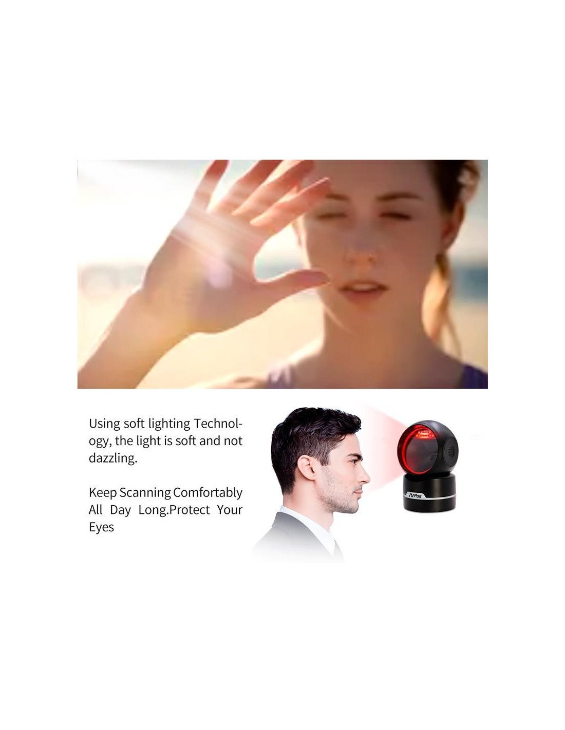 LECTOR AVPOS CODIGOS 1D +2D + QR M680 SOBREMESA USB