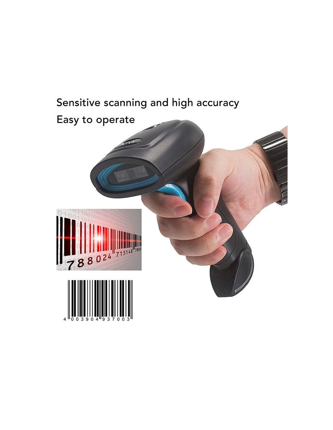 LECTOR AVPOS CODIGOS 1D + 2D + QR WI93 INALAMBRICO WIRELESS