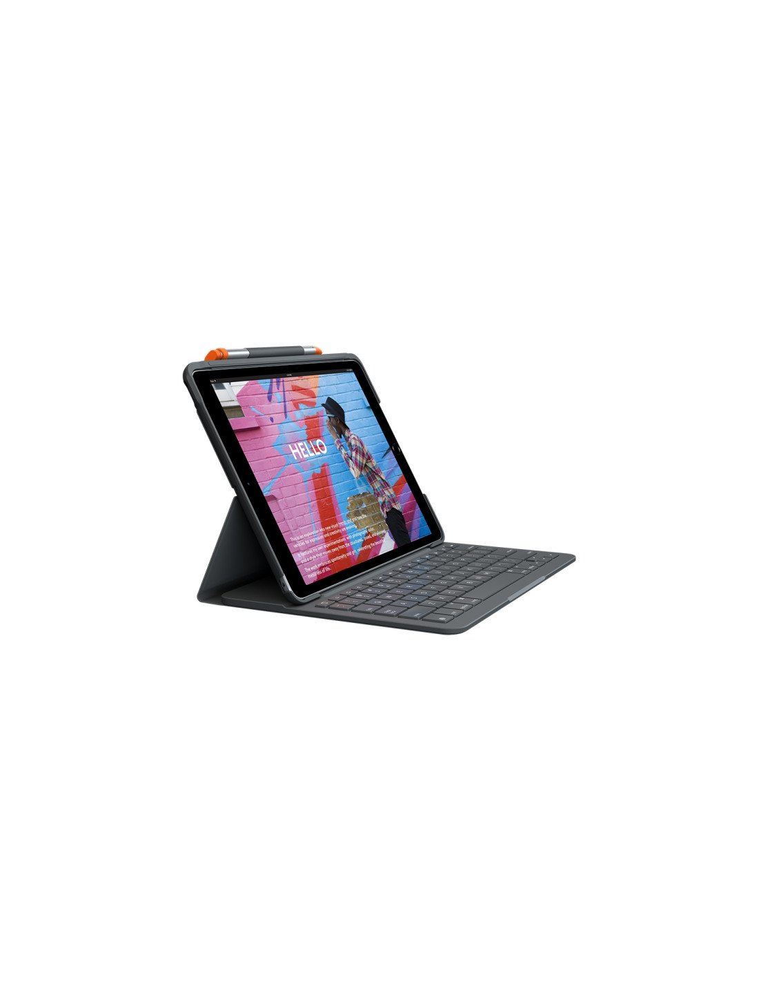 Logitech slim folio tablet con teclado bluetooth qwertz aleman grafito