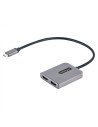 StarTech.com Hub Concentrador MST USB-C a 2 Puertos HDMI - HDMI Doble de 4K a 60Hz - Adaptador Multimonitor USB Tipo C con Cable