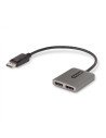 StarTech.com Hub MST de 2 Puertos DisplayPort 1.4 - Divisor Splitter DP para 2 Monitores - Adaptador DisplayPort a 2x DisplayPor