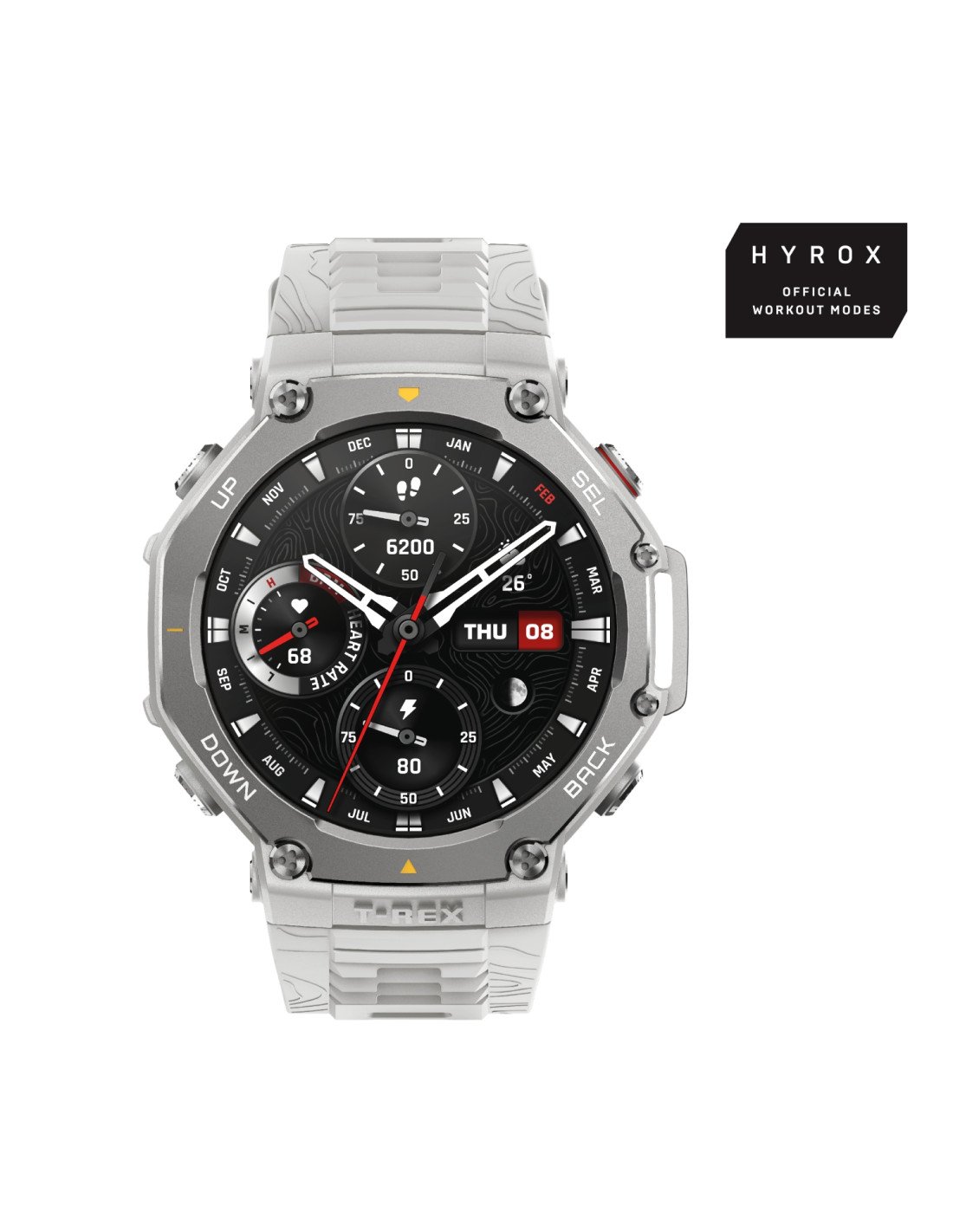 Amazfit T-Rex 3 3,81 cm (1.5") AMOLED Digital 480 x 480 Pixeles Pantalla táctil Acero inoxidable GPS (satélite)