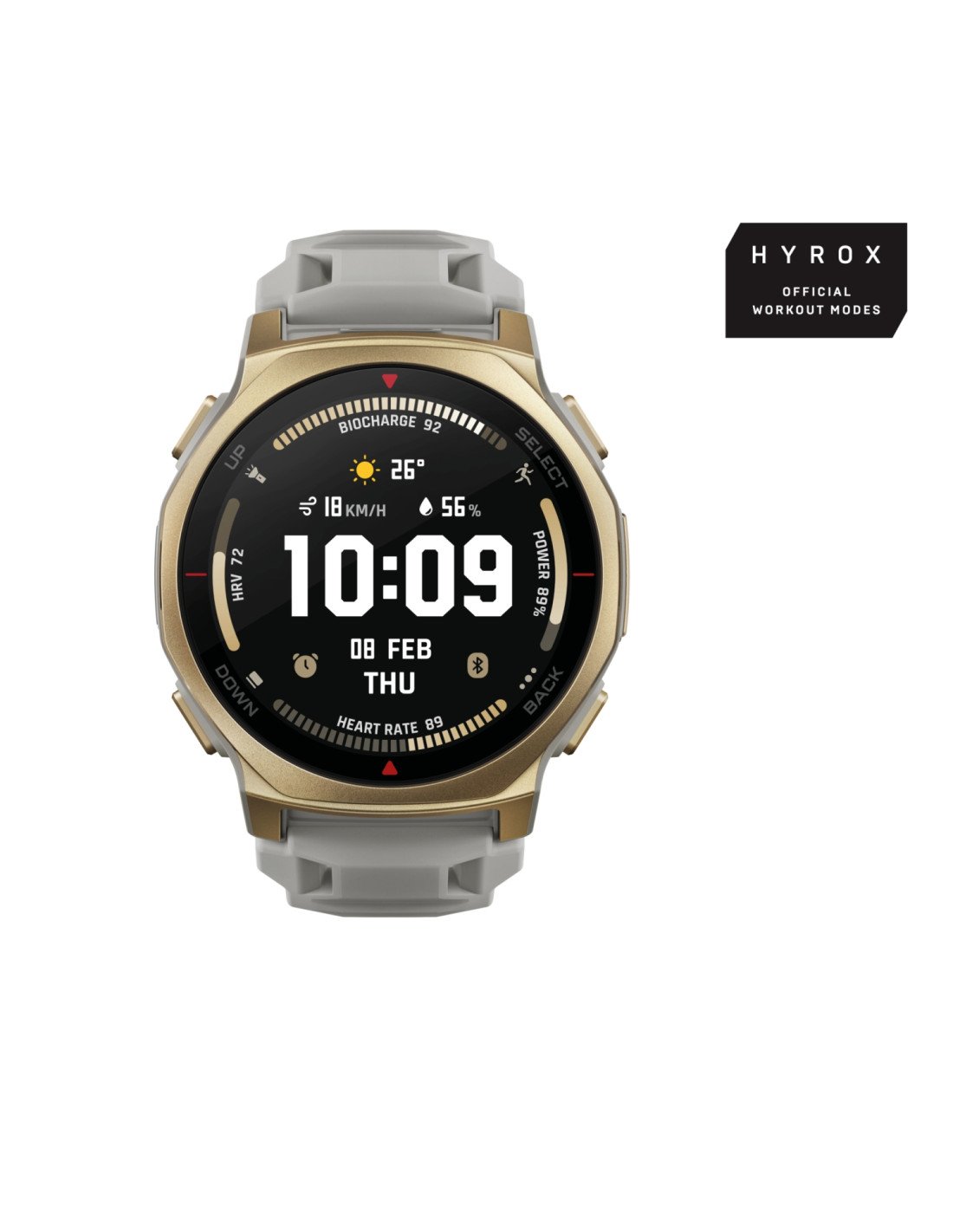 Amazfit T-rex 3 Pro 3,35 cm (1.32") AMOLED 44 mm Digital 466 x 466 Pixeles Pantalla táctil Oro Wifi GPS (satélite)
