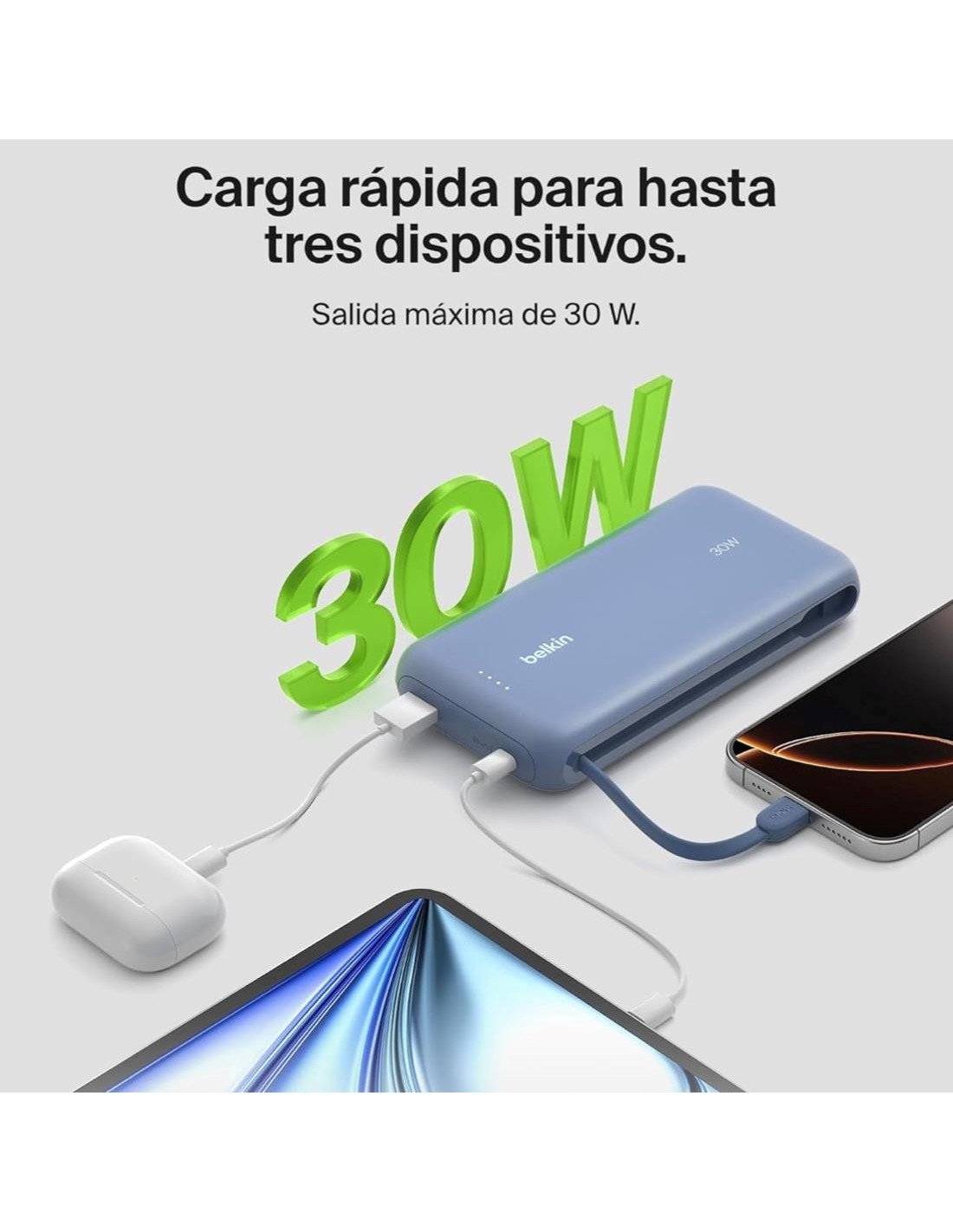 Batería Externa Belkin Azul 20.000mAh 30W