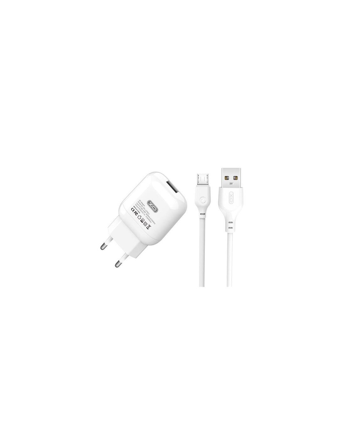 PACK CARGADOR CORRIENTE L37 2.1A + CABLE MICRO USB XO