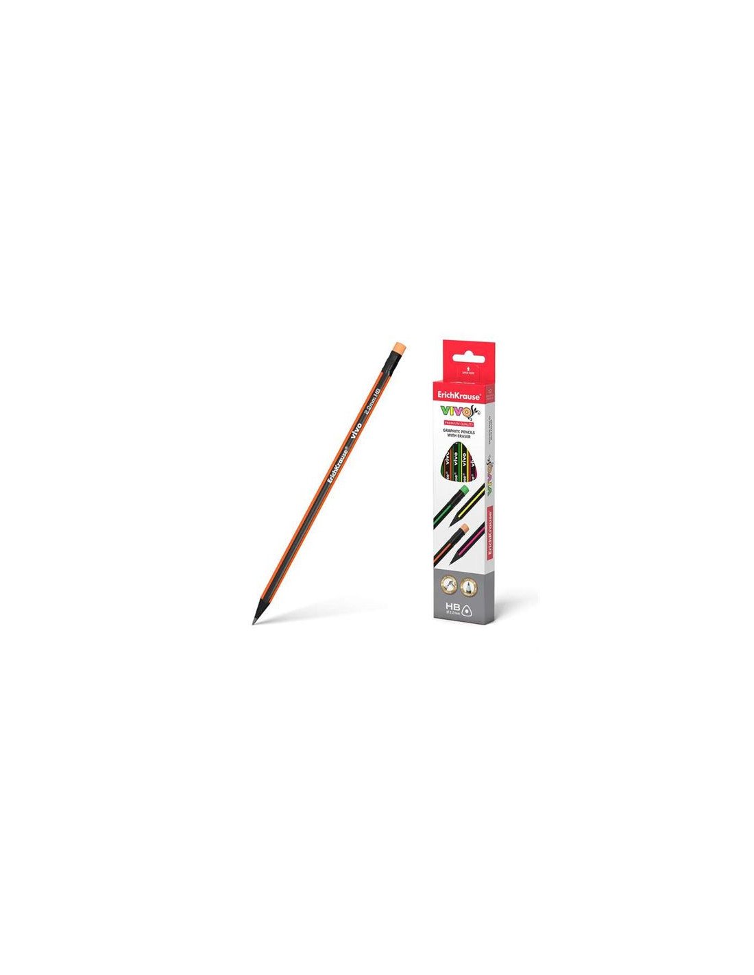 LAPIZ GRAFITO TRIANGULAR CON GOMA ERICHKRAUSE