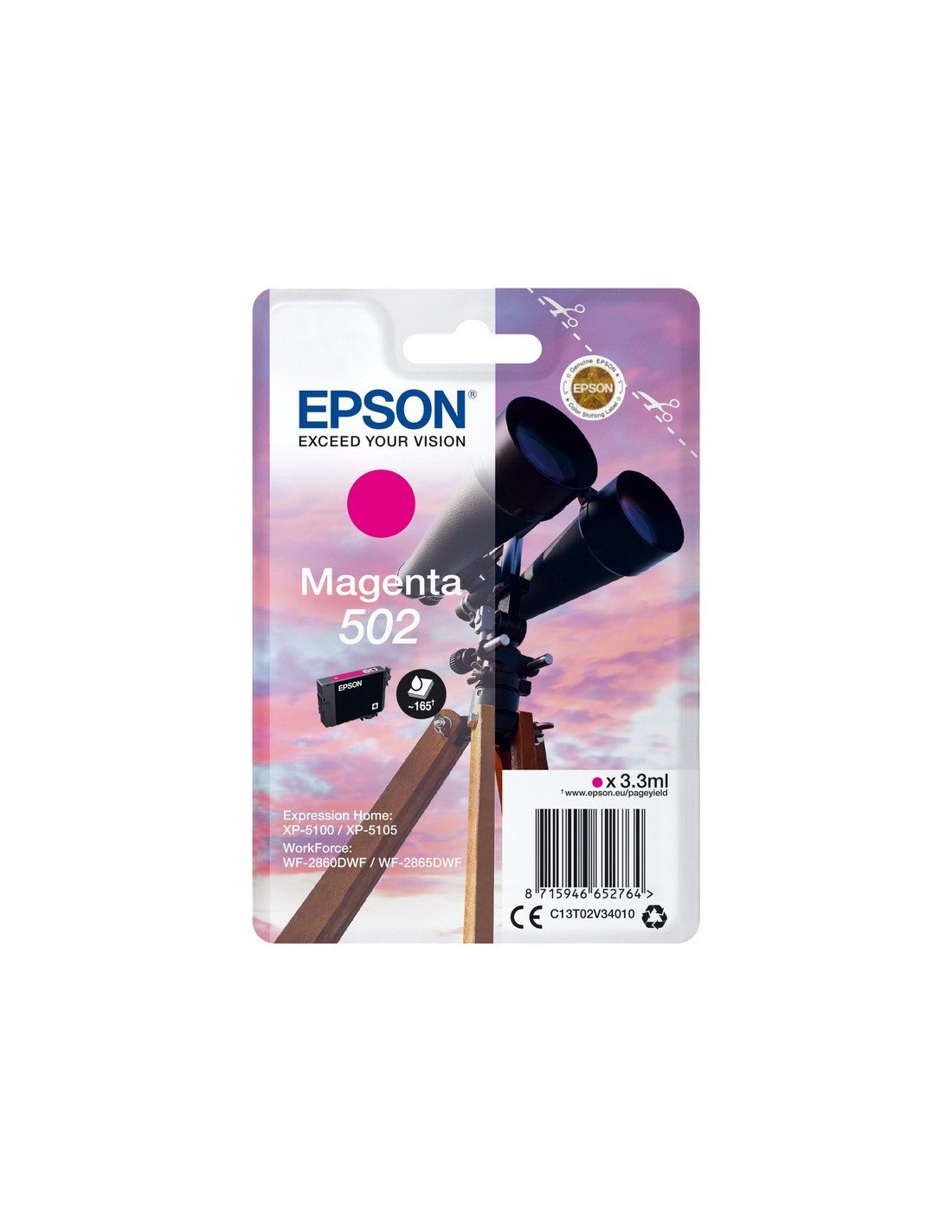 TINTA EPSON C13T02V34020 MAGENTA T02V3 502