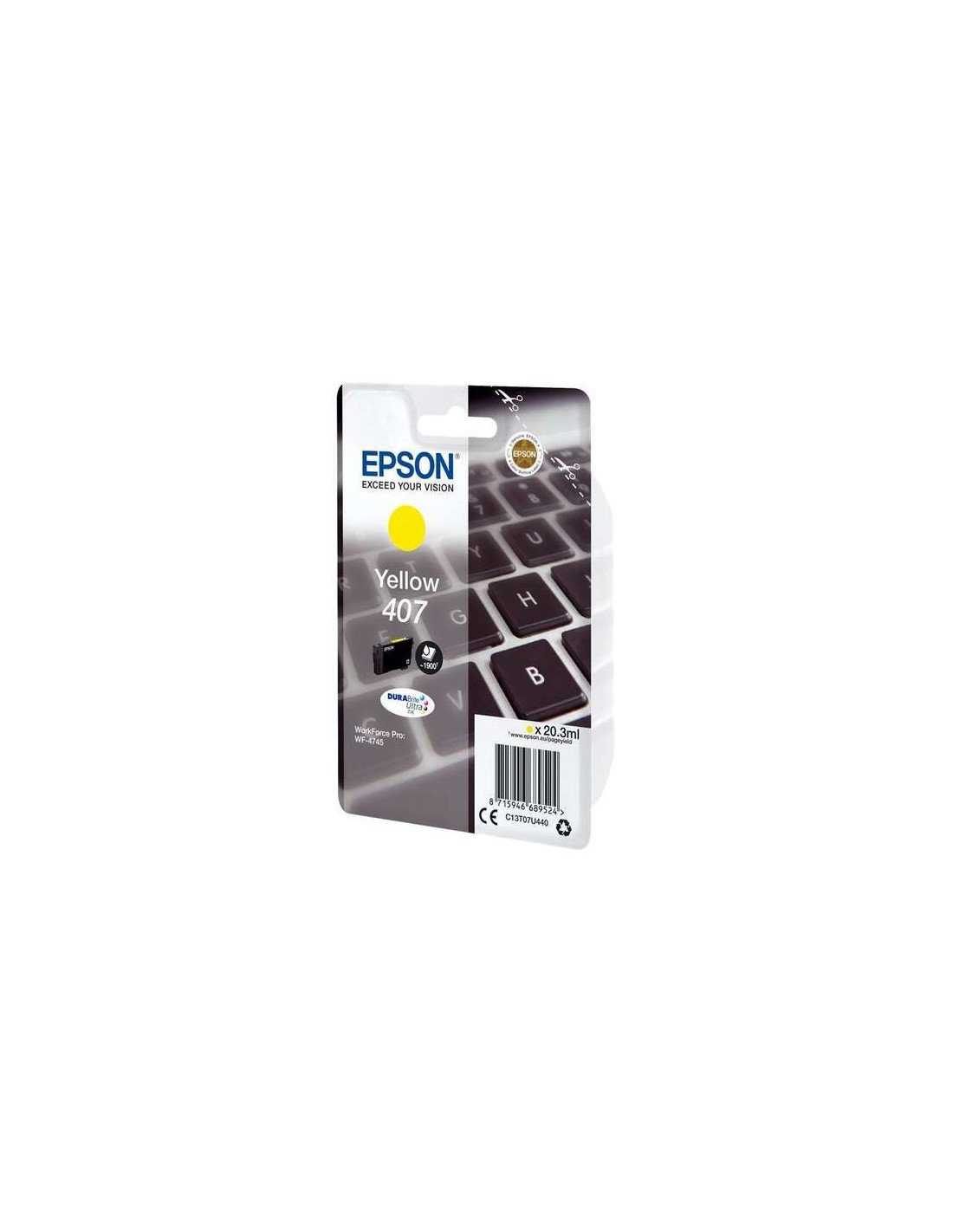 TINTA EPSON C13T07U440 L T07U4 YELLOW WF-4745DTWF 407L
