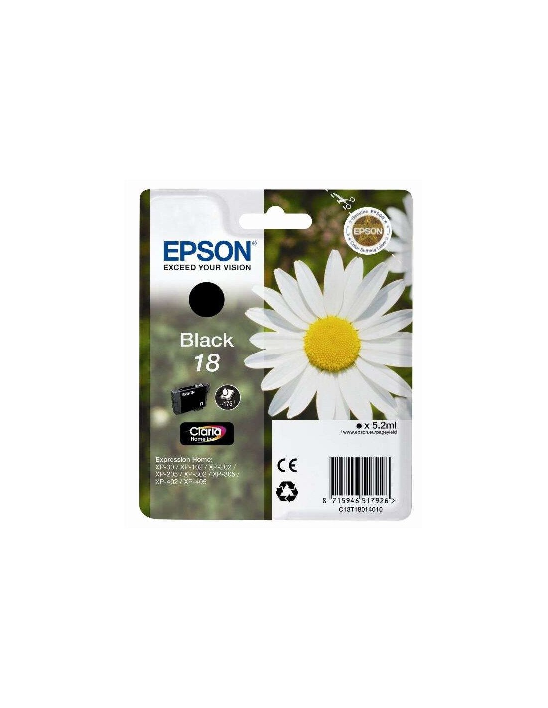 TINTA EPSON C13T18014012 T1801 BLACK 18