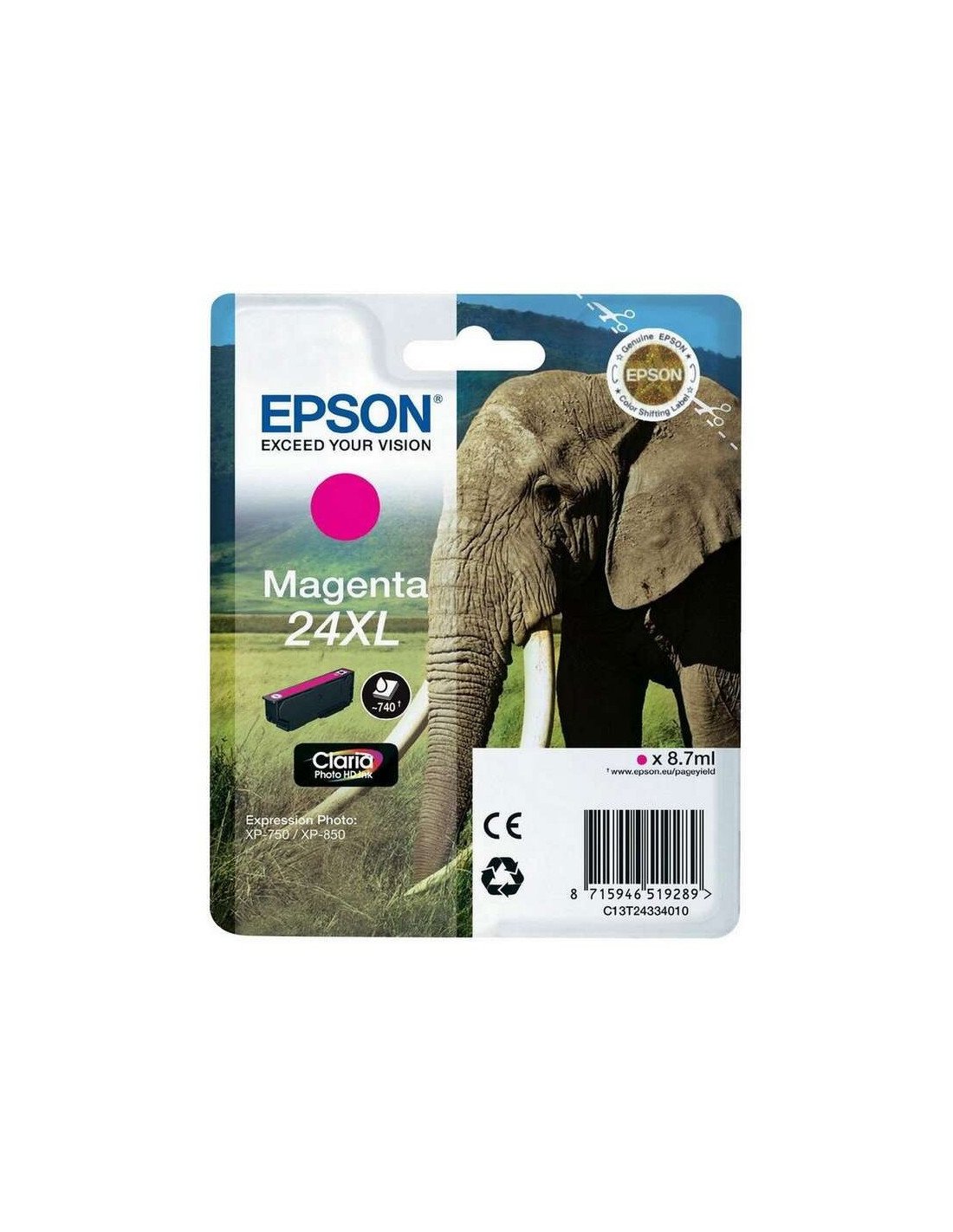 TINTA EPSON C13T24334012 T2433 MAGENTA 24XL