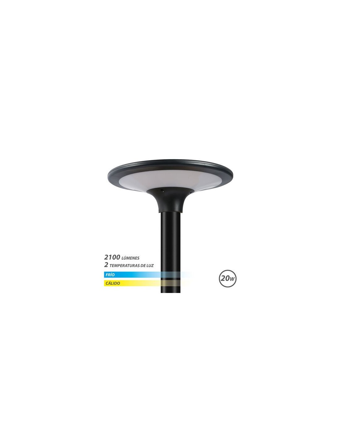 FAROLA LED SOLAR 20W 2100LM 3000K/6000K ELBAT