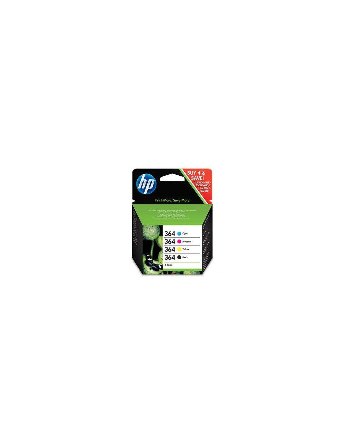 TINTA HP 364 N9J73AE PACK 4 COLORES